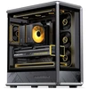 Jonsbo D401 PC-case, Midi Tower, ATX, Tempered Glass - juodas