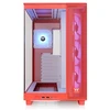 „Thermaltake View 380 XL TG ARGB“, bokšto tipo korpusas – raudonas, grūdintas stiklas x 2