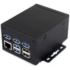 Raspberry Pi 5 pramoninis metalinis korpusas ant DIN bėgelio – Waveshare 26087