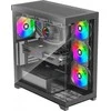 Xilence XILENT Gleam, Tower-case - juodas, Tempered Glass