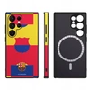 Ocpc FC Barcelona dėklas, skirtas Samsung Galaxy S24 Ultra magnetinis dėklas MagSafe OCFCBMCS24USP SP