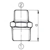 ODLEWNIA Nipelis cinkuotas raudonas DN80xDN65 3 x 2 1/2