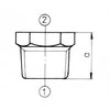 Odlewnia Zawiercie Redukcija N4 2x5/4'' cinkuota - 13893