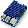 Odseven Raspberry Pi 4B aliumininis radiatorius - dėžutė mėlynos spalvos