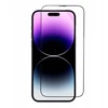 OEM 5D visiškai klijuojamas grūdintas stiklas iPhone 16 Pro Max / 17 Pro Max juodas + aplikatorius