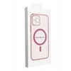 Dėklas Oem Case for iPhone 14 Clear Mag Cover with camera protection compatible with MagSafe pink glitter