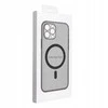 Dėklas Oem Case for iPhone 16 Clear Mag Cover (STR / CAMERA PROTECTION) compatible with MagSafe pink glitter