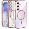 Oem ELECTRO MAG COVER dėklas suderinamas su MagSafe skirtas Samsung Galaxy A55 rose aukso spalvos