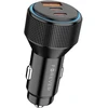 Forever CC-07-66ACC PD QC automobilinis įkroviklis 1x USB-A 2x USB-C 66W juodas