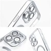 OEM dėklas, skirtas iPhone 14, Electro Mag dėklas, suderinamas su MagSafe sidabrinis