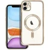 OEM dėklas, skirtas iPhone 11, Electro Mag dėklas, suderinamas su MagSafe auksiniu dangteliu