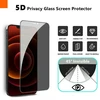 Oem 5D Full Glue grūdintas stiklas - iPhone 18 Pro (privatumo) juodas
