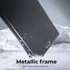 Dėklas Oem LUNA Book Carbon skirtas Samsung Galaxy A23 5G juodos spalvos