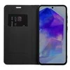Dėklas Oem LUNA Book Carbon skirtas Samsung Galaxy S24 FE juodos spalvos