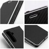 Dėklas Oem LUNA Book Carbon skirtas Samsung Galaxy S25 juodos spalvos