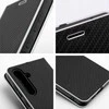 Dėklas Oem LUNA Book Carbon skirtas Xiaomi Redmi Note 14 PRO 5G / 14 PRO PLUS 5G juodos spalvos