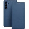 Dėklas Oem LUNA Book Carbon skirtas Xiaomi Redmi Note 14 4G (GLOBAL - 163,25mm x 76,55mm x 8,16mm) mėlynos spalvos