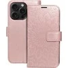 OEM atverčiamas dėklas iPhone 15 PRO Mezzo Book mandala rožinis auksinis