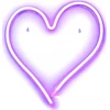 OEM neoninis LED USB - HEART modeliai