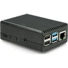 Oem Dėklas skirtas Raspberry Pi 4B - su išpjovomis - aliuminis - juodas