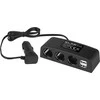 Blow Automobilinio žiebtuvėlio skirstytuvas 1x kištukas 3x lizdas + 2xUSB CS-43