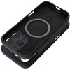 Dėklas Oem Case for iPhone 15 Silicone 2mm (camera protection) compatible with MagSafe juodas