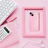 OEM dėklas, skirtas „iPhone 17 AIR“, skaidrus, 2 mm, mirksinčios rožinės spalvos