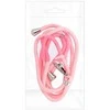 Dėklas OEM SWING (6 mm) telefono virvelė, reguliuojamo ilgio telefono pakabukas / laido ilgis 165 cm (maks. 82,5 cm kilpoje) / ant peties arba kaklo - šviesiai rožinė