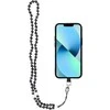 Dėklas OEM CRYSTAL DIAMOND telefono virvelė, telefono pakabukas / laido ilgis 74 cm (37 cm kilpoje) / ant kaklo - juodas