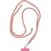 OEM SWING (8 mm) telefono virvelė, reguliuojamo ilgio telefono pakabukas / laido ilgis 165 cm (maks. 82,5 cm kilpoje) / ant peties arba kaklo - pink-baltas