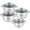 Ofenbach Puodų rinkinys 8d (1,1+1,7+2,4l+3,4l),nerūdijantis plienas
