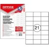 Office Products Etiketės Office Products A4 63,5x38,1 mm baltos (100)