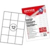 Office Products Etiketės Office Products A4 63,5x72 mm baltos (100)