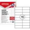 Office Products Etiketės Office Products A4 105x37mm baltos (100)