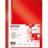 Office Products Plastikinis segtuvėlis, A4, skaidriu viršeliu, su įsegėle, raudonos spalvos