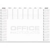 Office BIURO PREKIŲ stalo bloknotas, planavimo priemonė 2026/2027, stalas 594x420 mm, A2, 52 lapai, baltas