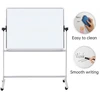 Office Products Nešiojama sausa trinama lenta - magnetinė OFFICE PRODUCTS dvipusė aliuminio rėmas pasvirimo kampo reguliavimas 150x120cm