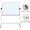 Office Products Mobilioji sausa trinamoji lenta - magnetinė OFFICE PRODUCTS, dvipusė, lakuota, aliuminio rėmas, pasvirimo kampo reguliavimas, 150x100 cm,