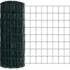 Eurų tvora su betono baze 25 x 0,4 m PVC dengtas plienas Žalia