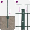 Euro tvoros su stulpu 10 x 0,4 m PVC dengtas plienas Žalia