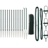 Hexagonal Fence with Post 25 x 0,8 m PVC dengtas plienas Žalia