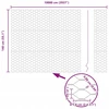 Heksagonalinė tvoros tvirtinimo sistema 100 x 1,4 m Pilka