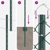 Tvora su stulpais Žalia 1.2 x 10 m Plienas 3336233