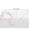 Hexagonal Fence with Post 25 x 0,8 m PVC dengtas plienas Pilka