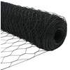 Hexagonal Fence with Post 25 x 0,8 m PVC dengtas plienas Pilka
