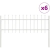 Sodo tvora 6 pcs Balta 10,2 x 0,6 m Miltelinis plienas