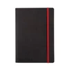 Uždaras Black n' Red A5 žurnalas su raudona gumele