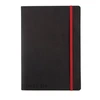 Oxford Black n' Red A5 užrašinė su raudona guma