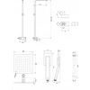 Omnires dušo komplektas PARMA SURFACE SHOWER SYSTEM CHROME