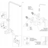 Omnires dušo komplektas PARMA SURFACE SHOWER SYSTEM CHROME